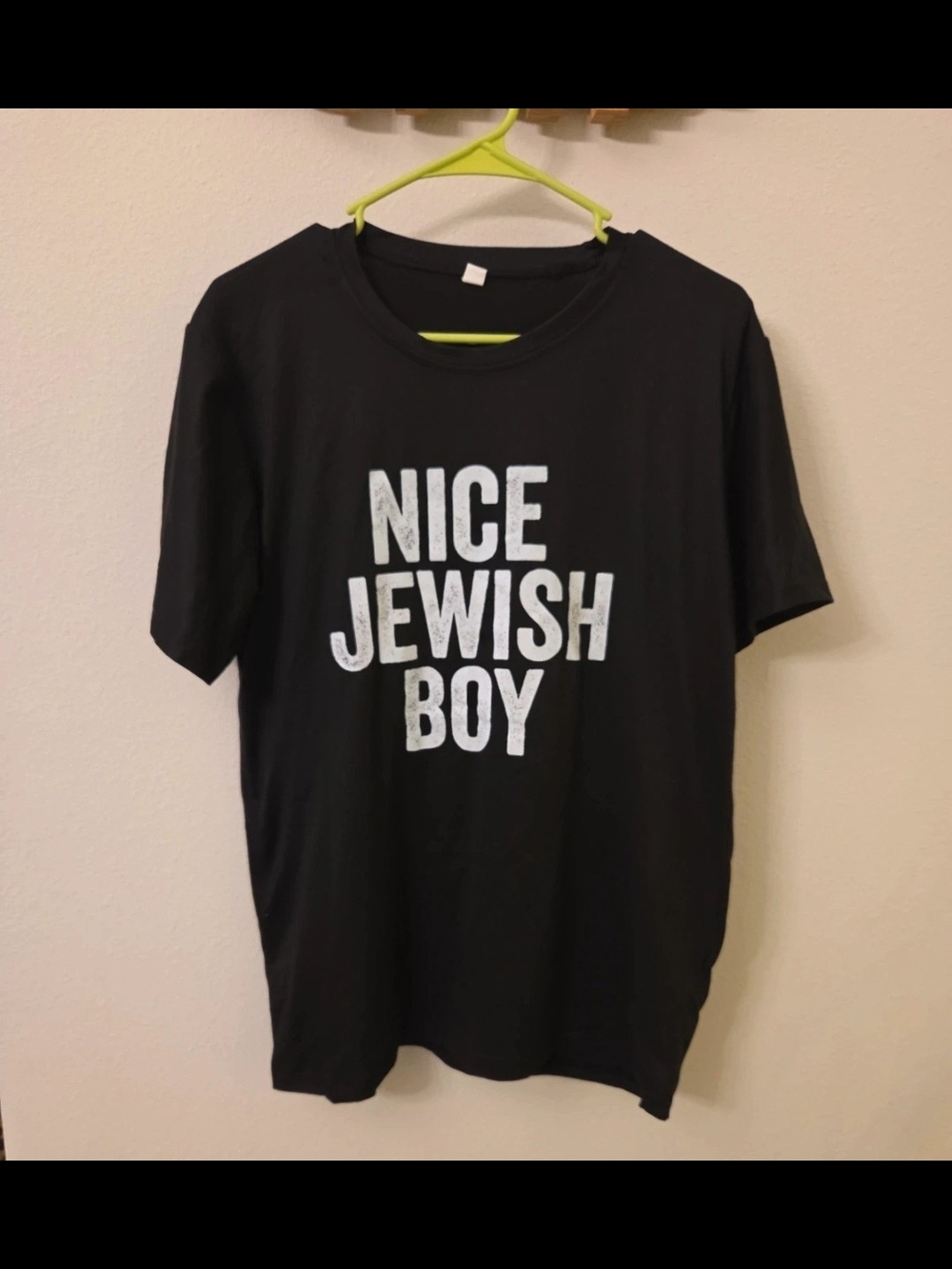 Black Graphic Tee with Size Tag M